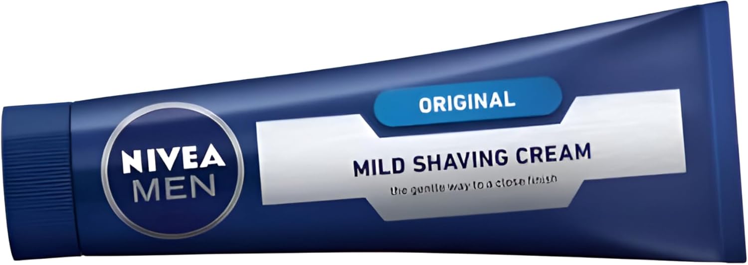 NIVEA Men Protect & Care Shaving Cream 100 ml 4-Pack – Moisturizing Men’s Shave Cream with Aloe Vera and Pro‑Vitamin B5, Gentle on Skin, Smooth Razor Glide, Alcohol-Free, Ideal for Daily Grooming