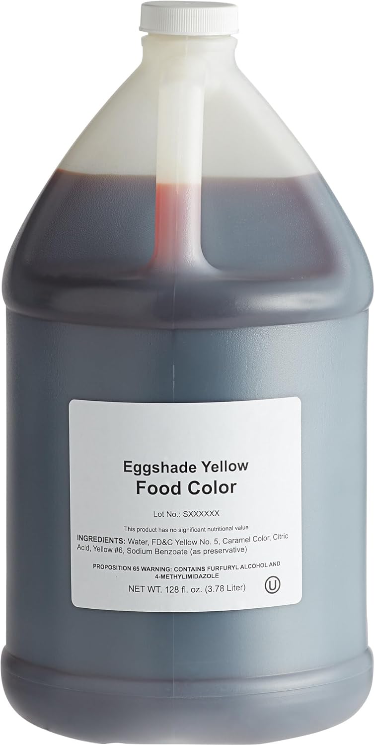 Shank's Yellow Food Coloring - 1 Gallon Jug of Vibrant Yellow Gel Dye for Bulk Food Coloring Needs, Perfect for Baking and Cooking Recipes