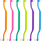 6 Pieces 2-in-1 Toothbrush with Interdental and Wisdom Teeth Brush Heads for Comprehensive Oral Care, Soft Single Interdental Brushes Between Teeth Wisdom Toothbrush for Braces