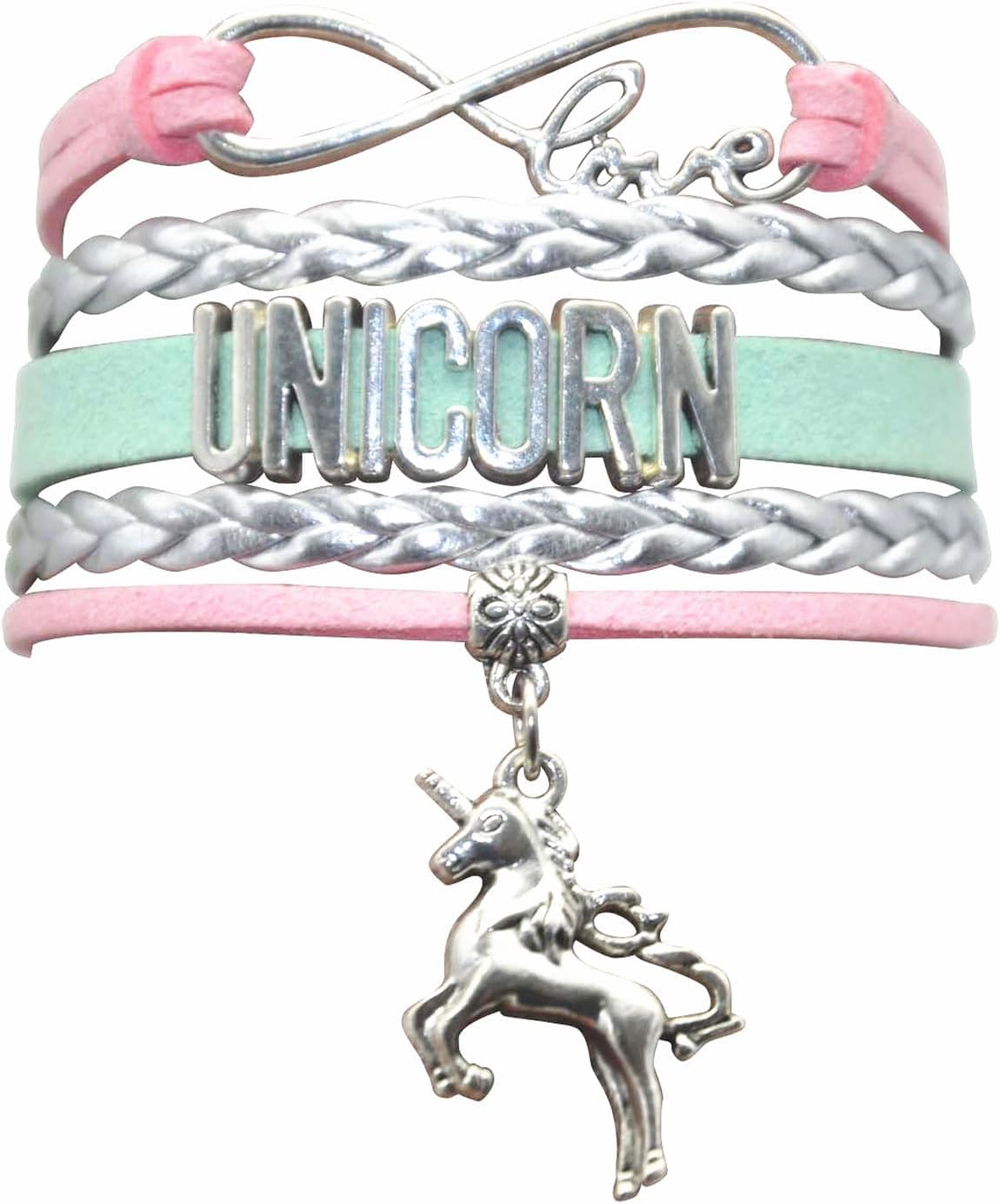 Unicorn Bracelet Infinity Love Cute Unicorn Charm Bracelet Jewelry Gifts For Women, Adult Unicorn Lover, Unicorn Themed Jewelry Bulk