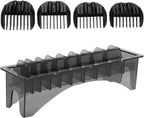 10 Grid Clipper Guard Holder, Universal Plastic Comb Storage Box Organizer, with Rectangle Combs Guides Tools Container