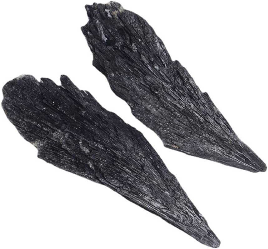 Meditation Home Decor, 1pcs Natural Quartz Feather Shape Black Tourmaline Mineral Jet Stone Crystal Cluster Home Decor Collect Minerals Divination Gifts,Natural Crystal (Size : 10-30g)