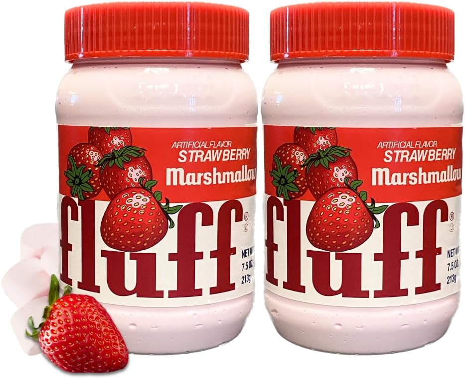 Fluff Marshmallow Spread, Delicious Strawberry Flavor, 7.5oz (Pack of 2)