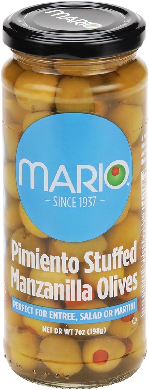 Mario Camacho Foods Manzanilla Stuffed with Pimiento, 7.0 Fluid Ounce (Pack of 6)