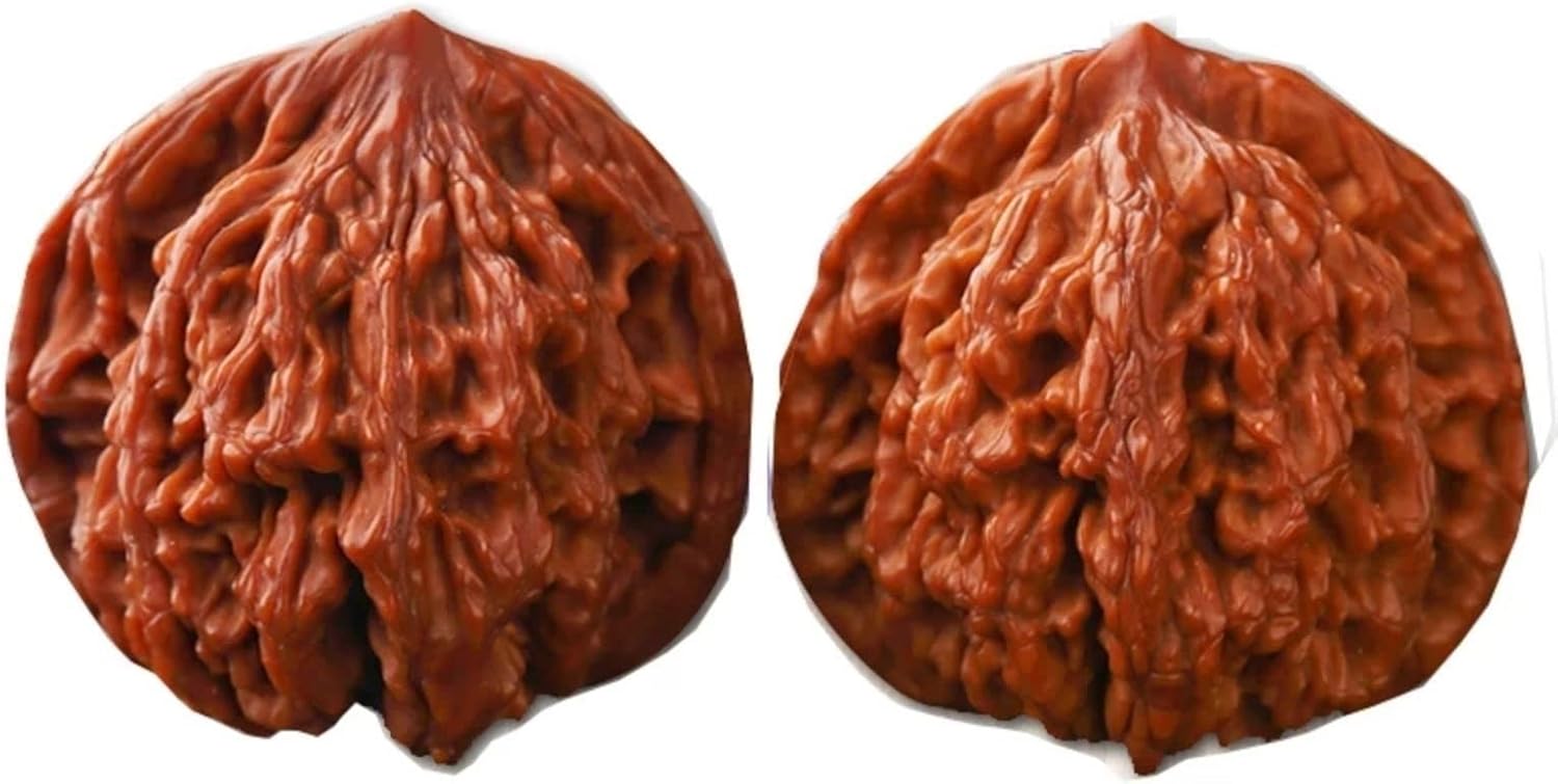 1 Pair Boutique Natural Wenwan Walnut Handball Health Grip Ball Palm Massage Chinese Walnuts Elderly Gift Massage Gadget Which is Durable and Solid Natural Texture Solid Wood
