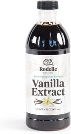 Rodelle Pure Madagascar Bourbon Vanilla Extract Gluten Free Made in USA, 16 Ounce
