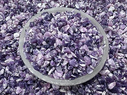 WHOLESALE Natural Semi Tumbled Lepidolite Gemstone Chips, Crushed Mini Crystals, Undrilled Crystal Chips (Lepidolite, 0.25 Pound)