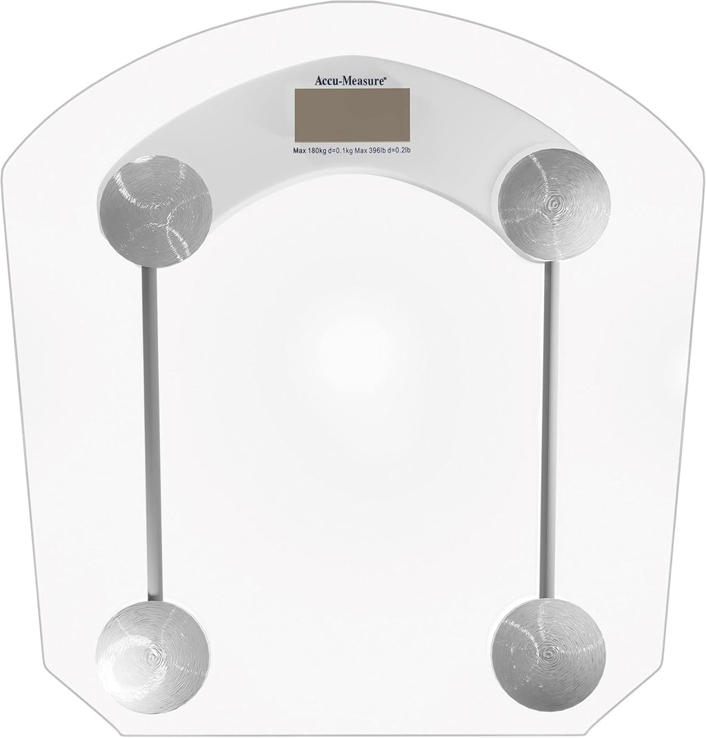 Accu-Measure Digital Scale - Accurate and Precise - Bathroom and Home Scale - Track Your Progress - Easy to Store - Up to 400 Pounds