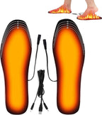 Heated Insoles USB Electric Power Thermal Soles for Winter Boots Shoes Sneaker Ice Fishing Camping Outdoor Activities, Feet Warmers Full-Foot Heating & Cut-to-Fit Design for Women Men