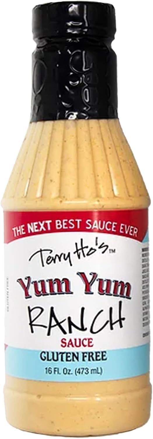 Terry Ho's Yum Yum Ranch Sauce 16 oz – Gluten-Free Ranch Dressing – Healthy and Versatile Sauce for Steak, Chicken, Pork, Vegetable Salad, and More – Perfect Boost