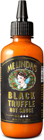 Melinda’s Black Truffle Hot Sauce - Gourmet Truffle Hot Sauce Made with Fresh Ingredients, Italian Black Truffles, Cayenne Peppers, Garlic & Colombian Honey - Keto, No Sugar, No Carbs -12 oz, 1 Pack
