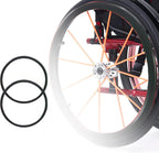 Hcduvso 1Pair Wheelchair Push Rim Covers, 22/24in Non-Slip Rear Wheel Sports Wheelchair Rubber Cover, Wear-Resistant, Improve Grip and Traction,24in-Black