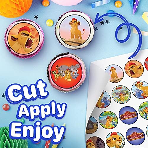 30 x Edible Cupcake Toppers – Brave Lion Guardians Inspired Collection of Edible Cake Decorations | Uncut Edible on Wafer Sheet