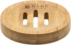 Bare Botanics Bamboo Bar Soap Holder (2pcs) | 3-in Slotted Natural Bamboo Tray for Shower Steamers | Cruelty-Free & Vegan
