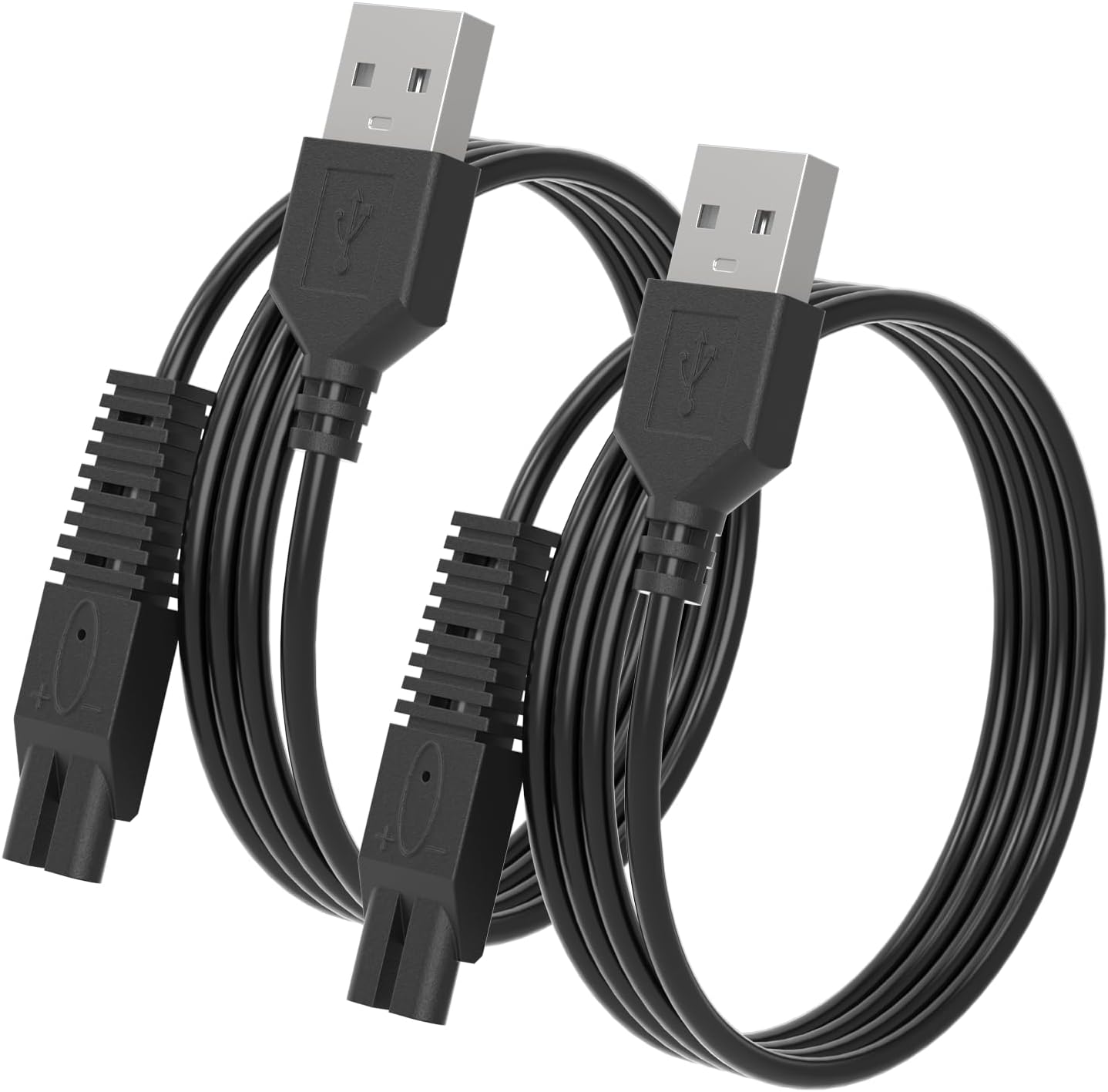 2 Pack USB Charger Cord for Remington Electric Shaver for Women, for Remington WDF5030A, WDF4816NA, WDF4821US, WDF4825 Trimmer Replacement Charging Cable, Power Cord Black