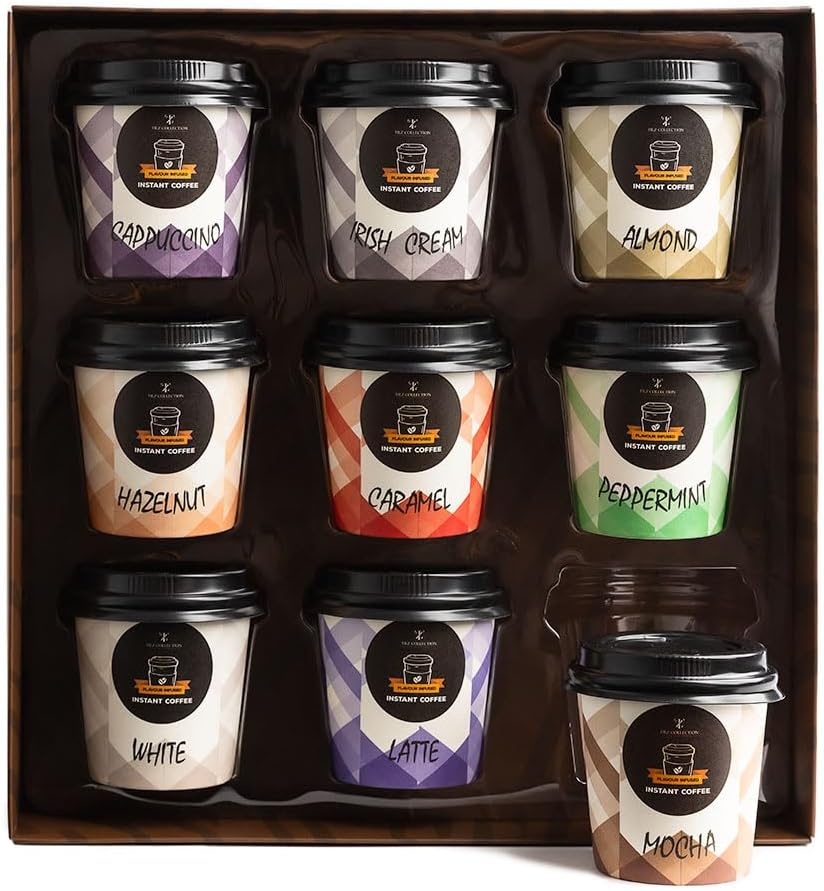 Coffee Gifts - Instant Coffee Gift Set For Men, 9 Flavoured, Coffee Lover Gifts |Coffee Gifts For Women, Men |Coffee Sampler Gift Set |Coffee Hamper Gifts |Gifts For Men & Women