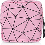Sanitary Napkin Storage Bag with Zipper,Portable Menstrual Cup Pouch Sanitary Napkin Pads Storage Bags,Feminine First Period Bag for Teen Girls Women (Pink)