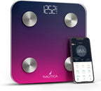 Nautica Body Tracker Digital Bathroom Scale, Bluetooth-Enabled Smart Scale with BMI, Body Fat, Muscle Mass Tracking & More, Syncs with Smartphone App for Body Composition Tracking, 396 Lbs.
