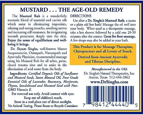 Dr Singha's Mustard Rub, 6 Ounce
