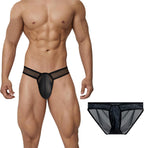 Meshal Men's Cotton Low Rise Briefs Soft Breathable Bulge Pouch Sexy Underwear