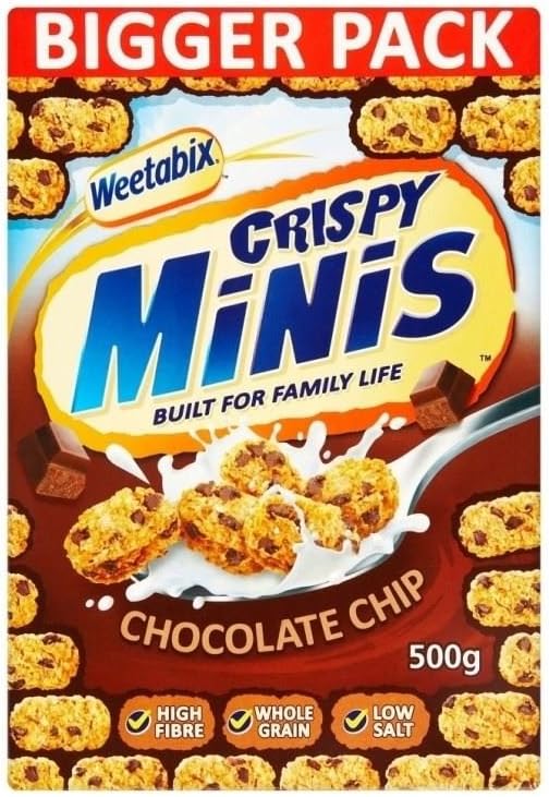 Weetabix Crispy Minis Chocolate Chip (500g) - Pack of 2
