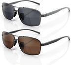 LianSan 2 Packs Premium Metal Bifocal Sunglasses for Men Women Retro Top Clear Sun Readers with UV Protection(Multicolor,1.50x)