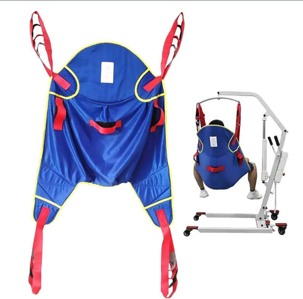 Toileting Sling, Stair Transfer Belt with Adjustable Height to for Nursing Elderly Disabled Full Body Lifter Four Point Sling