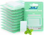 JMU 10 Pack Orthodontic Wax, Precut Braces Wax, Dental Wax Braces Mint Flavored