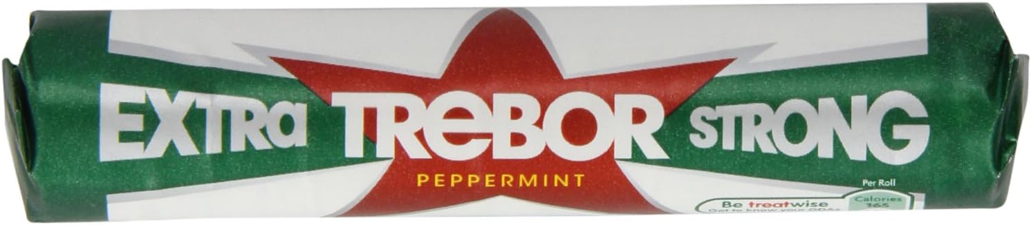 Trebor Extra Strong Mint Roll (Pack of 20)