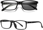 laureles Fashion Men's Photochromatic Square Photochromic Reading Glasses Women Vintage TR90 Full Frame Eyewear Female