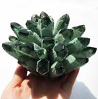 Natural Green Ghost Phantom Quartz Crystal Cluster Rock Stones and Crystals Reiki Specimen Home Decor,900g