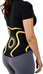 ORTONYX 3D Knitted Lumbosacral Support Back Brace with 4 Embedded Stays, Breathable and Elastic, Lower Back Pain Relief, Hook&Loop Closure with Hand Loop for Easy Use - L-XL
