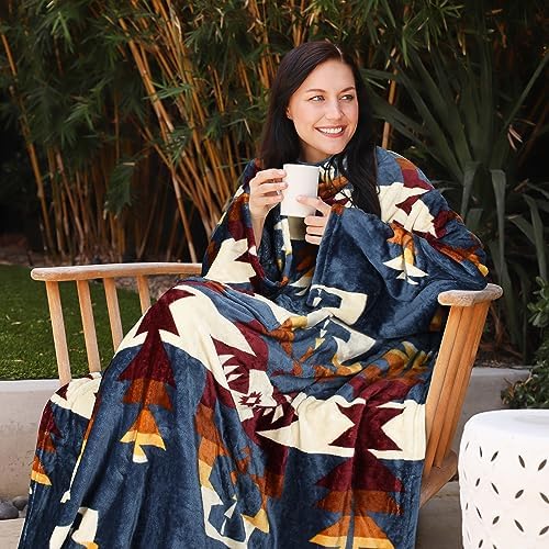 Catalonia Wearable Blanket with Sleeves and Pocket, Soft Comfy Fleece Snuggy Wrap Throws Blanket Robe for Women and Men