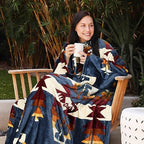 Catalonia Wearable Blanket with Sleeves and Pocket, Soft Comfy Fleece Snuggy Wrap Throws Blanket Robe for Women and Men