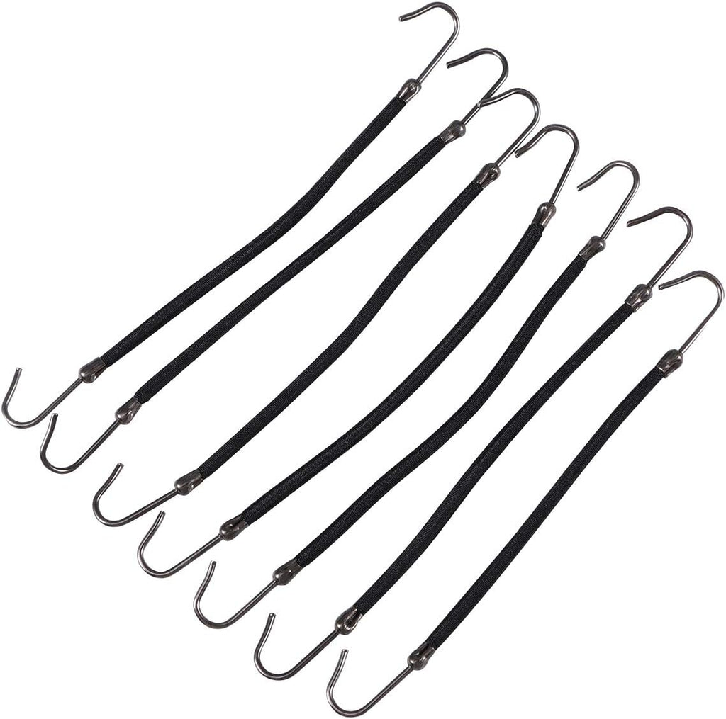 Frcolor 20PCS Ponytail Hooks Holder Polyester Rubber Bands Hair Styling Headband Hair Braid Accessory for Girls Woman (Black)