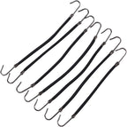 Frcolor 20PCS Ponytail Hooks Holder Polyester Rubber Bands Hair Styling Headband Hair Braid Accessory for Girls Woman (Black)