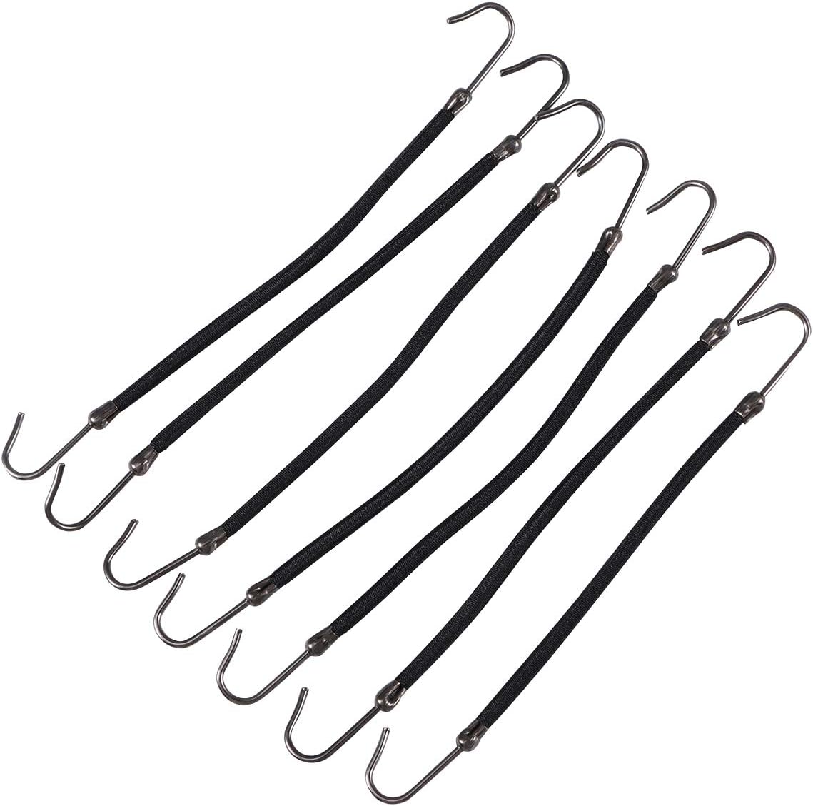 Frcolor 20PCS Ponytail Hooks Holder Polyester Rubber Bands Hair Styling Headband Hair Braid Accessory for Girls Woman (Black)