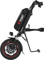 A5 Electric Handcycle Wheelchair Power Attachment, Wheelchair Motor Attachment for Manual to Electric Upgrade, 7.8 Ah, 36V 500W, 280 Wh, Airline Approved, Side Connection, Black