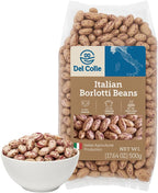 Del Colle Italian Borlotti Beans – Dried Cranberry/Roman Beans, Premium Italian Dry Beans for Cooking, Perfect for Soups, Pasta e Fagioli, Salads & Sides, Vegetarian Friendly (Pack of 1)