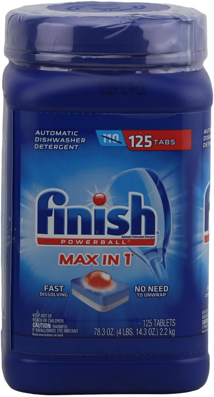 Finish Power Ball Max In One Plus 125 Tablets Net Wt 78.3 Oz