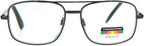 SA106 Rectangular Metal Frame Multi 3 Focus Progressive Reading Glasses