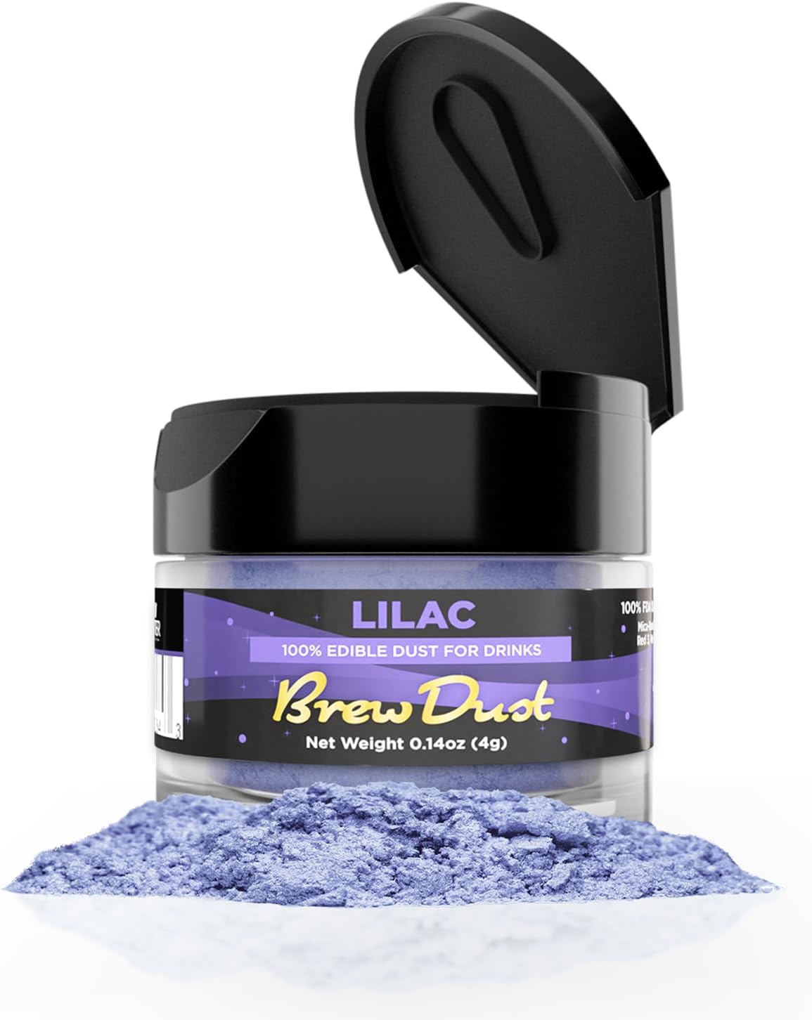 Bakell Brew Dust - Lilac Purple (4g) | Edible Shimmery Drink Glitter for Beverages, Drinks & Cocktails