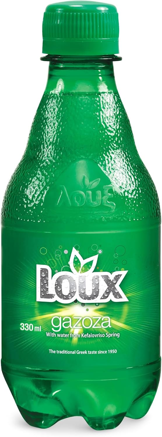 Loux | Greek Soft Drink | Gazoza | Pack of 12 | 330ml