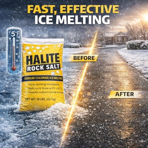 Ice Melt Bulk [25 Bags] 1,000 lbs Half Pallet of Professional Snow & Ice Melter - 50 lb Bags- Melts to 5° - Professional Grade