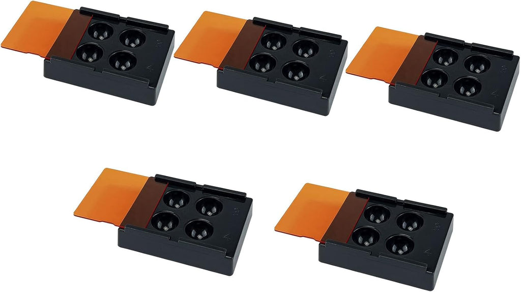 4 Holes Dental Shading Light Box, YOUYA DENTAL 5PCS Teeth Patch Veneer Storage Case, 4 Wells Composite Resin Mixing Well Mini Mixing Tray Container, Membrane Dentistry Tooth Patch Retainer Molar Box