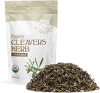 Halo Naturals Organic Cleavers Herb Cut & Sifted, 4 Ounces (Galium aparine) USDA Certified | Resealable Pouch| Packaged in The USA