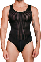 EHSUYAB Men's Sexy Lingerie, Ribbed Sheer Mesh Bodysuit, Shapewear Sissy Clothes Gay Club, Tank Top Muscle Suit Rave Outfits