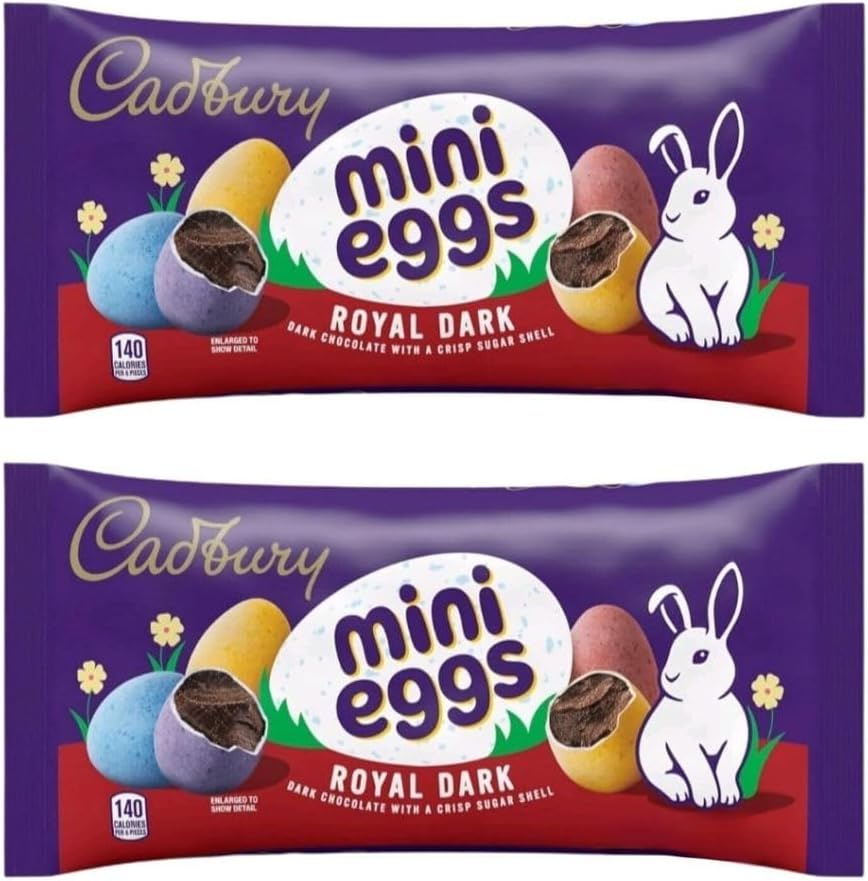 Generic Mini Royal Dark Chocolate Eggs with Crispy Shell | Easter, Seasonal, Basket Filler | (9oz per bag - 2 Bags)