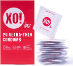 XO! Ultra-Thin Righteous Rubber Condoms, PETA-certified Vegan, Fair-Trade Natural Latex, Cruelty Free, Parabens & Glycerin Free, 24-Count