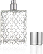 Enslz 100ml 3.4 oz Refillable Spray Perfume Bottles large cosmetic Fine Mist Atomizer Empty Portabe Clear Glass Essential Oil Container for Travel